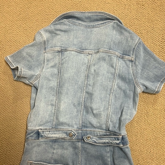 NWT GOOD AMERICAN Fit For Success Bootcut Jumpsuit Denim Large - Picture 3 of 6